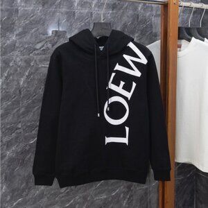 Loewe Black Hoodie with Bold White Logo